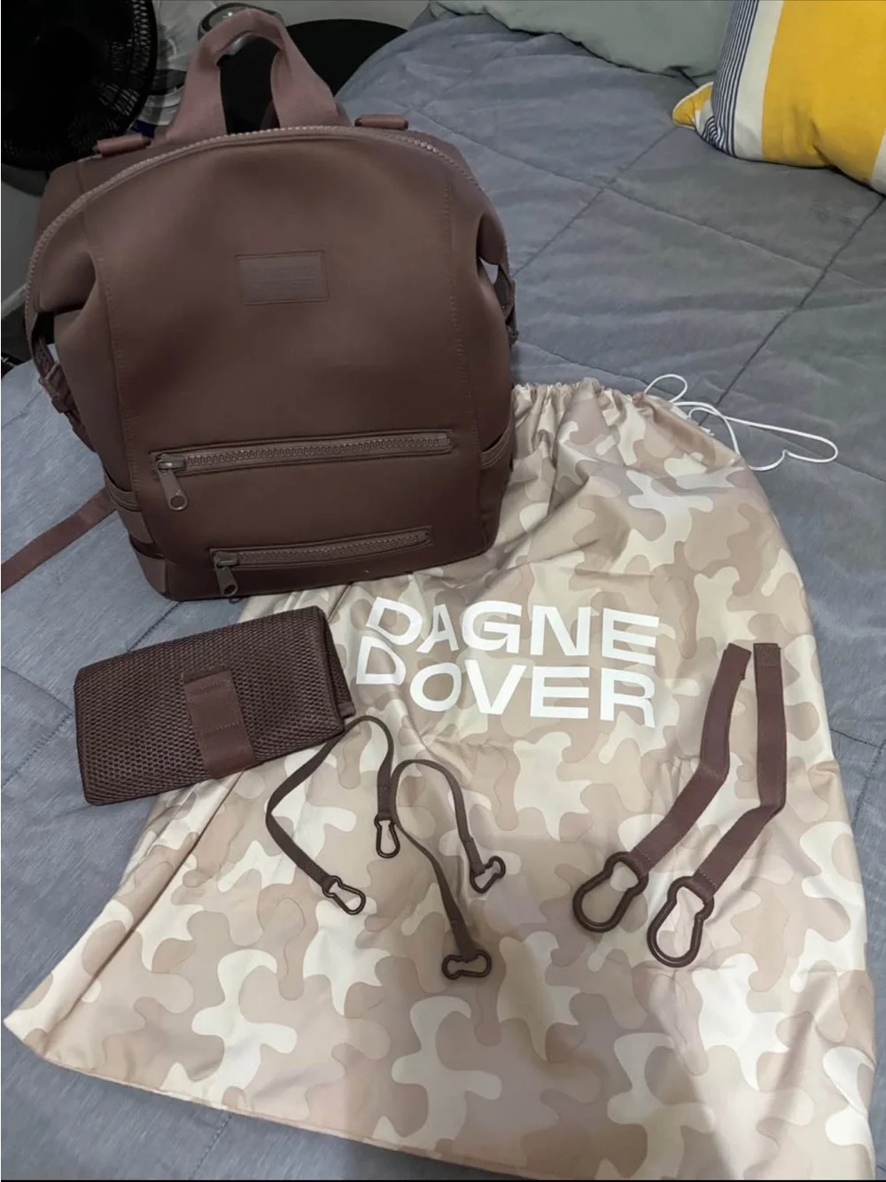 Dagne Dover Chocolate Brown Backpack with Matching Wallet